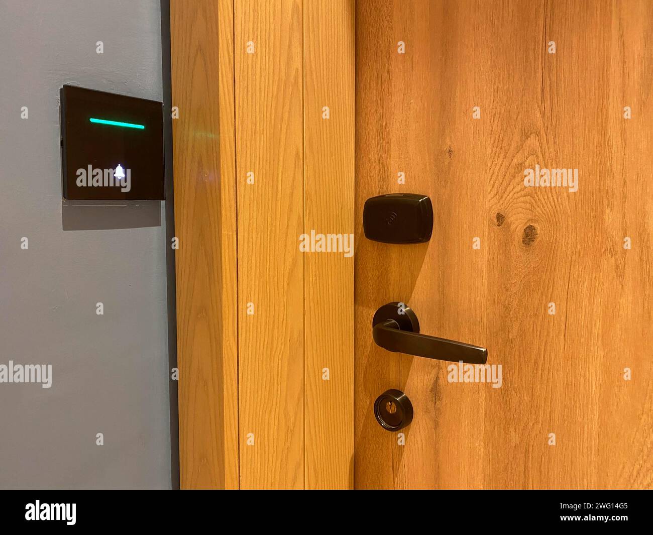 Interior view control panel doorbell, room service, room service