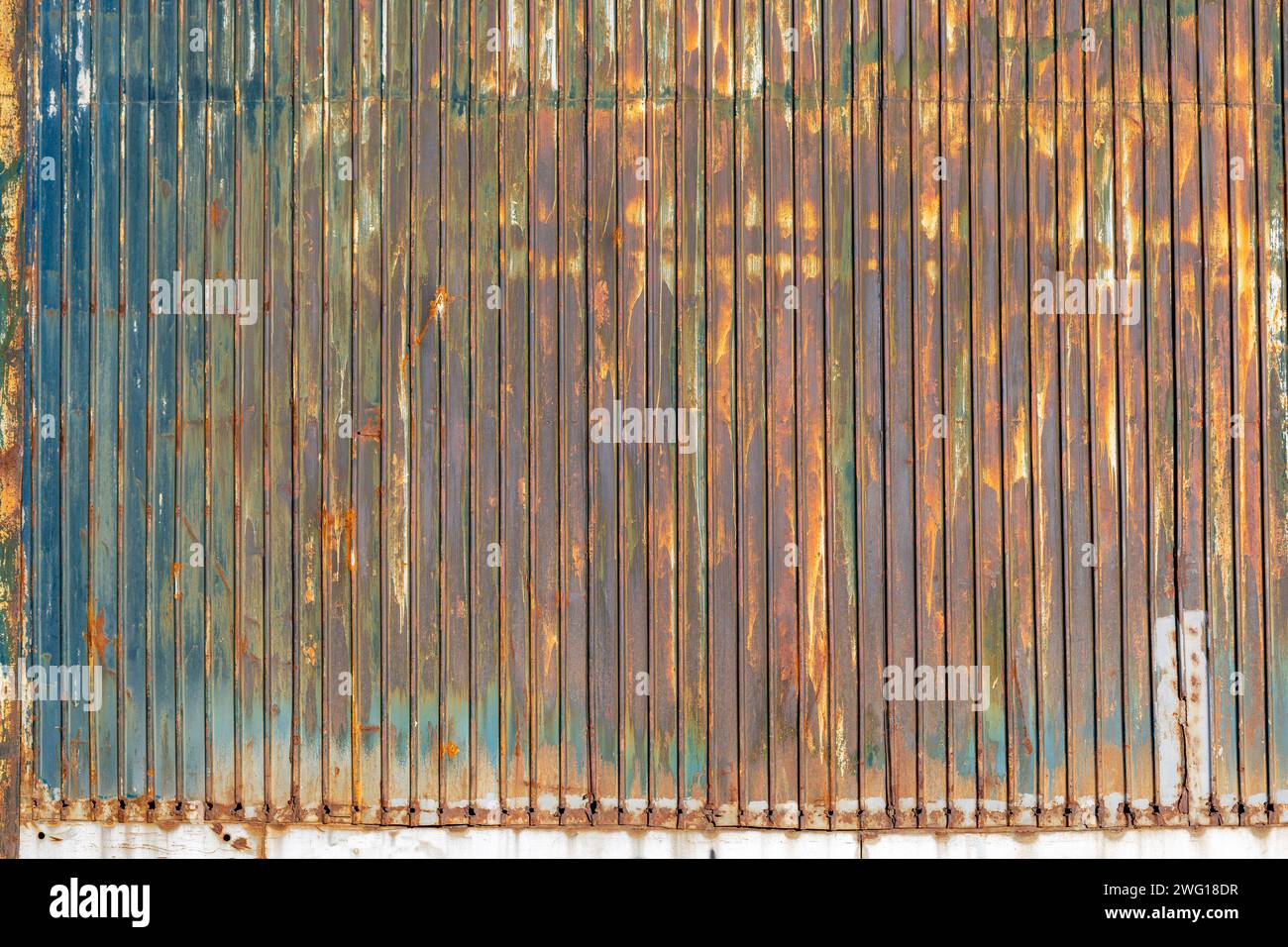 rusty old garage door texture Stock Photo