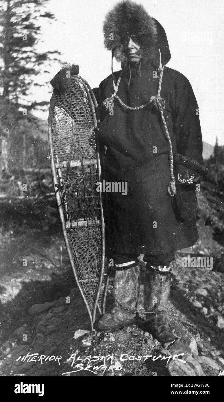 Interior Alaska costume, between c1900 and c1930 Stock Photo - Alamy