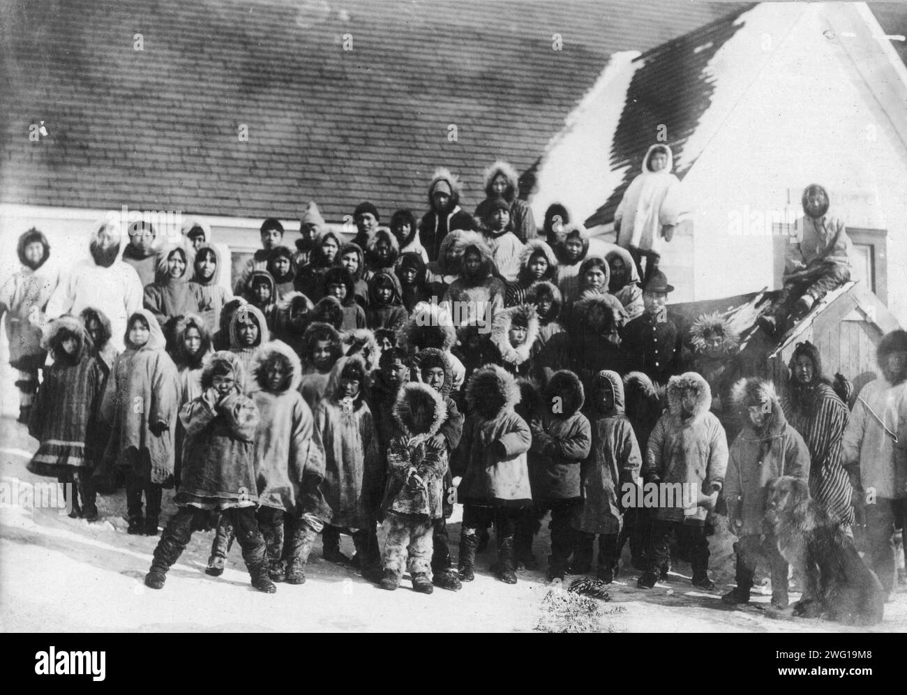 Eskimo school children, between c1900 and c1930 Stock Photo - Alamy