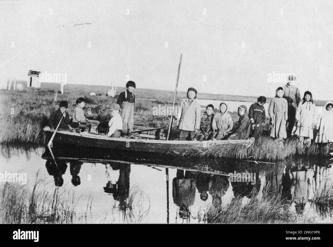 Scene at Moravian Mission Station on the Kuskokwim River, between c1900 ...