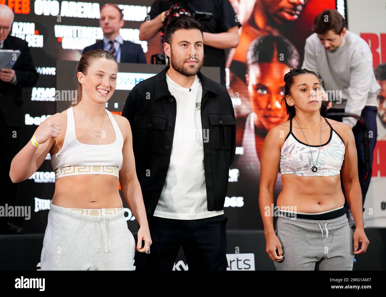 Francesca Hennessy And Laura Belen Valdebenito During The Weigh In At francesca-hennessy-and-laura-belen-valdebenito-during-the-weigh-in-at