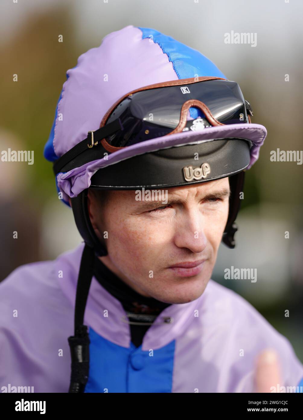 Jockey Dylan Hogan at Lingfield Park Racecourse, Surrey. Picture date