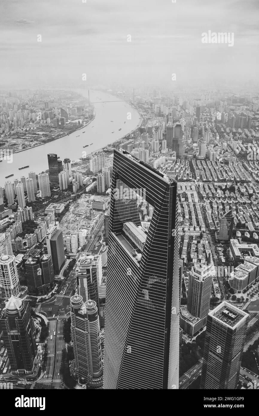 Shanghai World Financial Center in Shanghai, China Stock Photo
