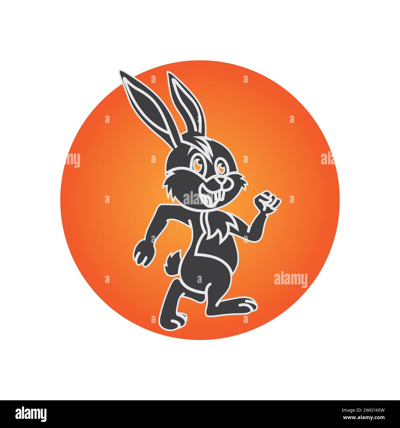 Rabbit vector logo concept illustration Stock Vector Image & Art - Alamy