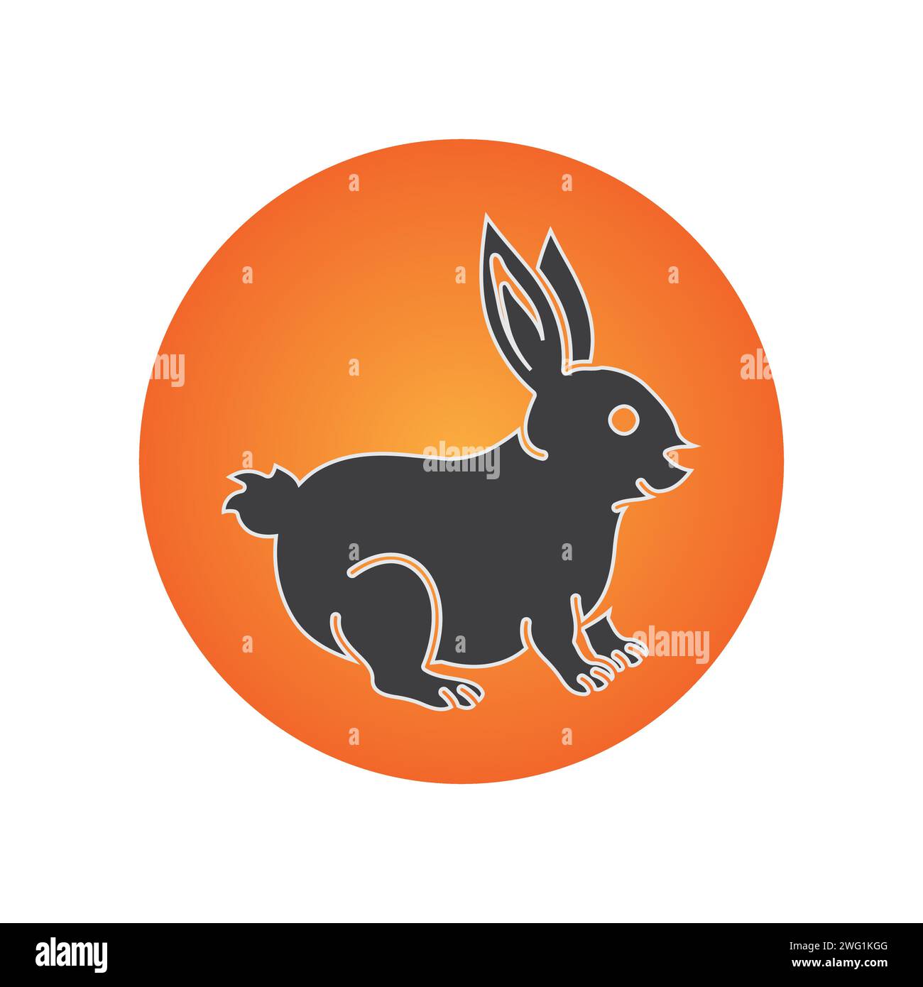 A Rabbit Logo Rabbit vector logo concept illustration Stock Vector Image & Art - Alamy