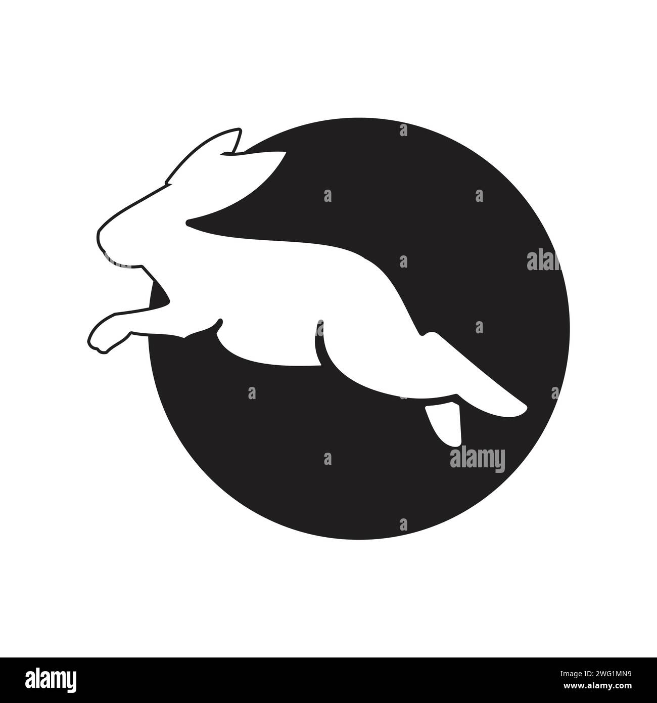 A Rabbit Logo Rabbit vector logo concept illustration Stock Vector Image & Art - Alamy