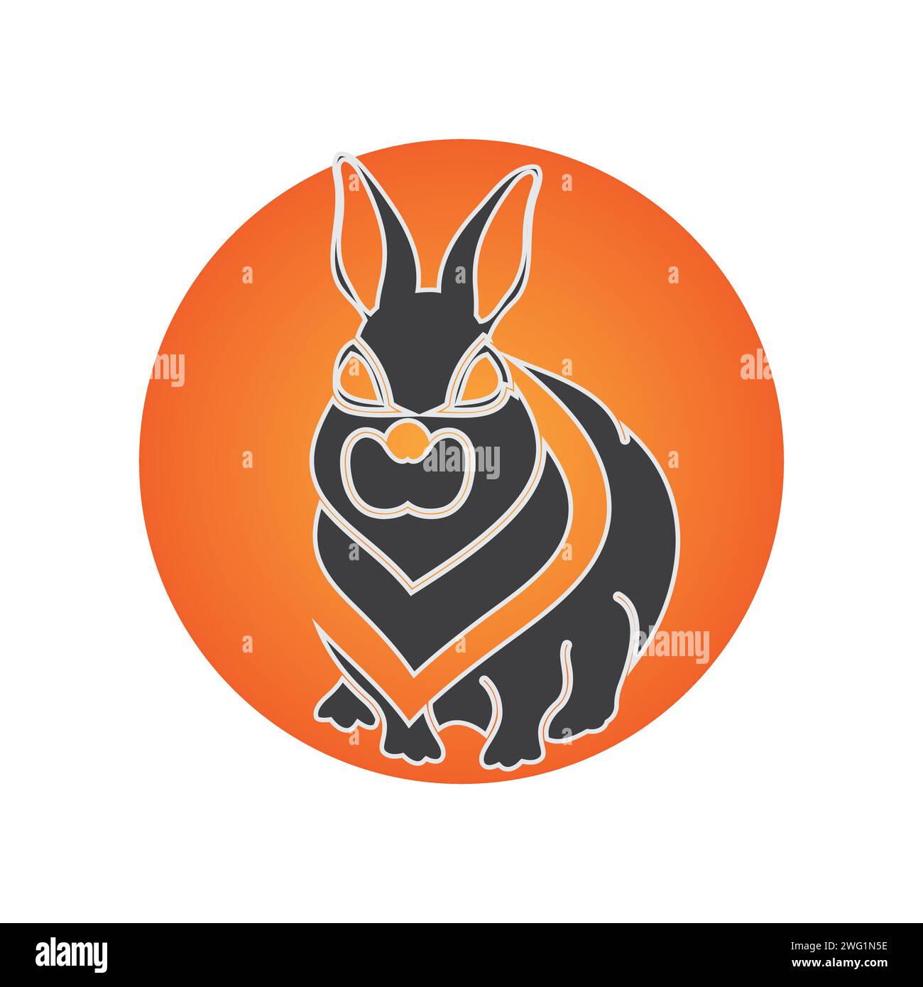 Rabbit vector logo concept illustration Stock Vector Image & Art - Alamy