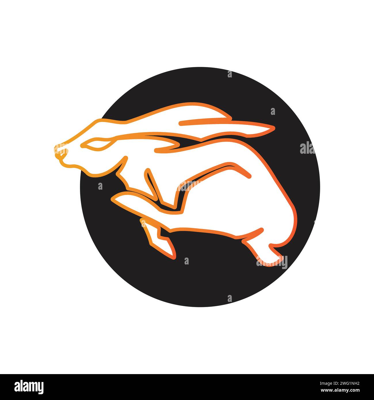 Rabbit vector logo concept illustration Stock Vector Image & Art - Alamy