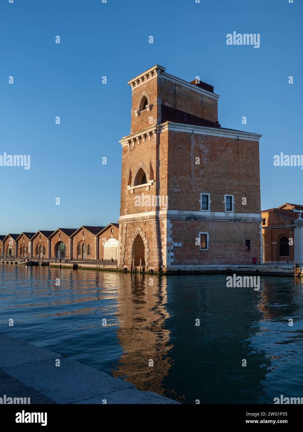 Porta Nuova Tower, Torre di Porta Nuova, Venice, Italy Stock Photo