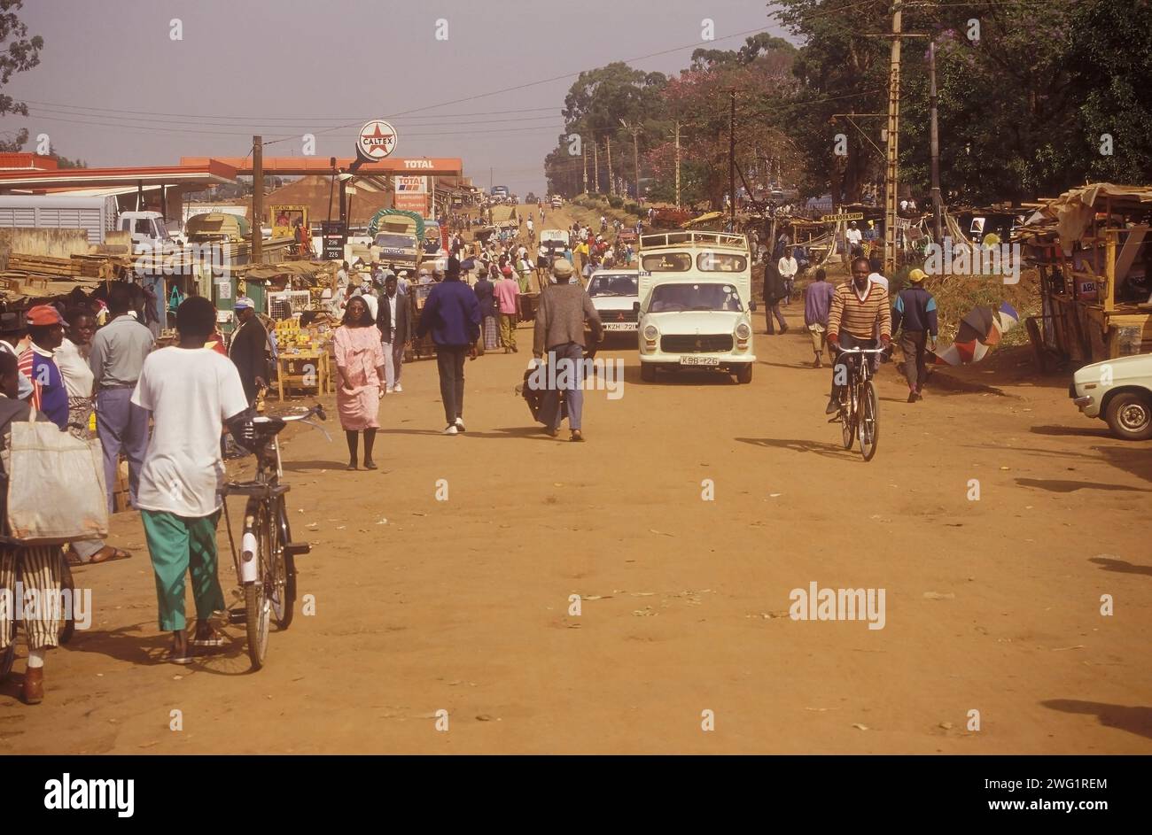 Village street, Kenya Stock Photo
