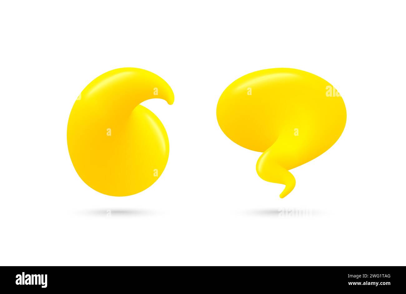 Chat Speech Bubble set. c Think and Speak cloud with smooth blend. Vector Stock Vector