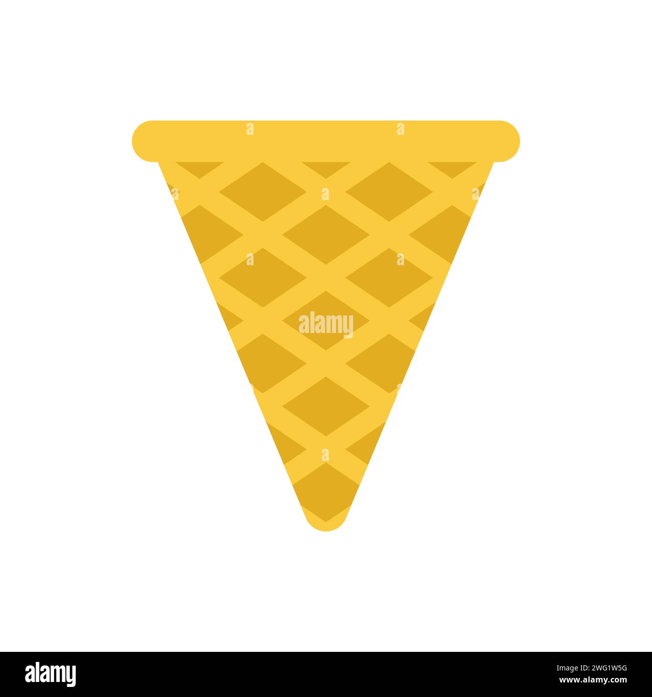 Waffle ice cream cup empty isolated Stock Vector Image & Art - Alamy
