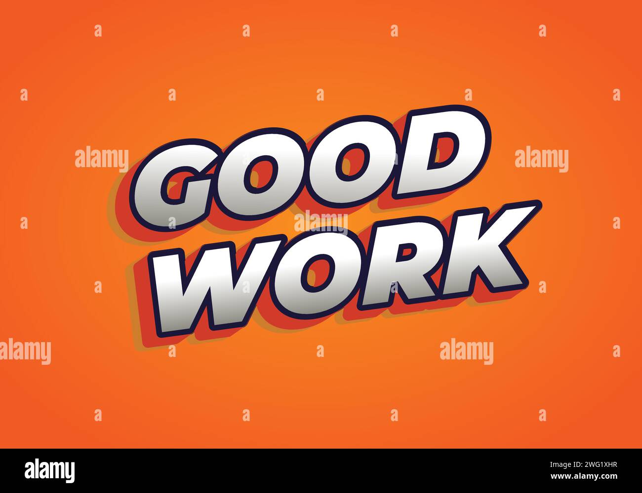 Good work. Text effect design in 3D style with eye catching color Stock