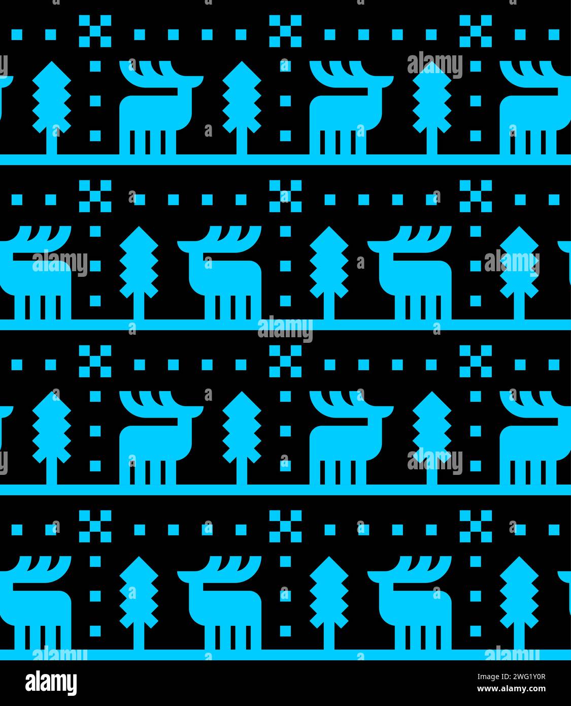 Deer ethnographic pattern seamless. Elk ethnographical background ...