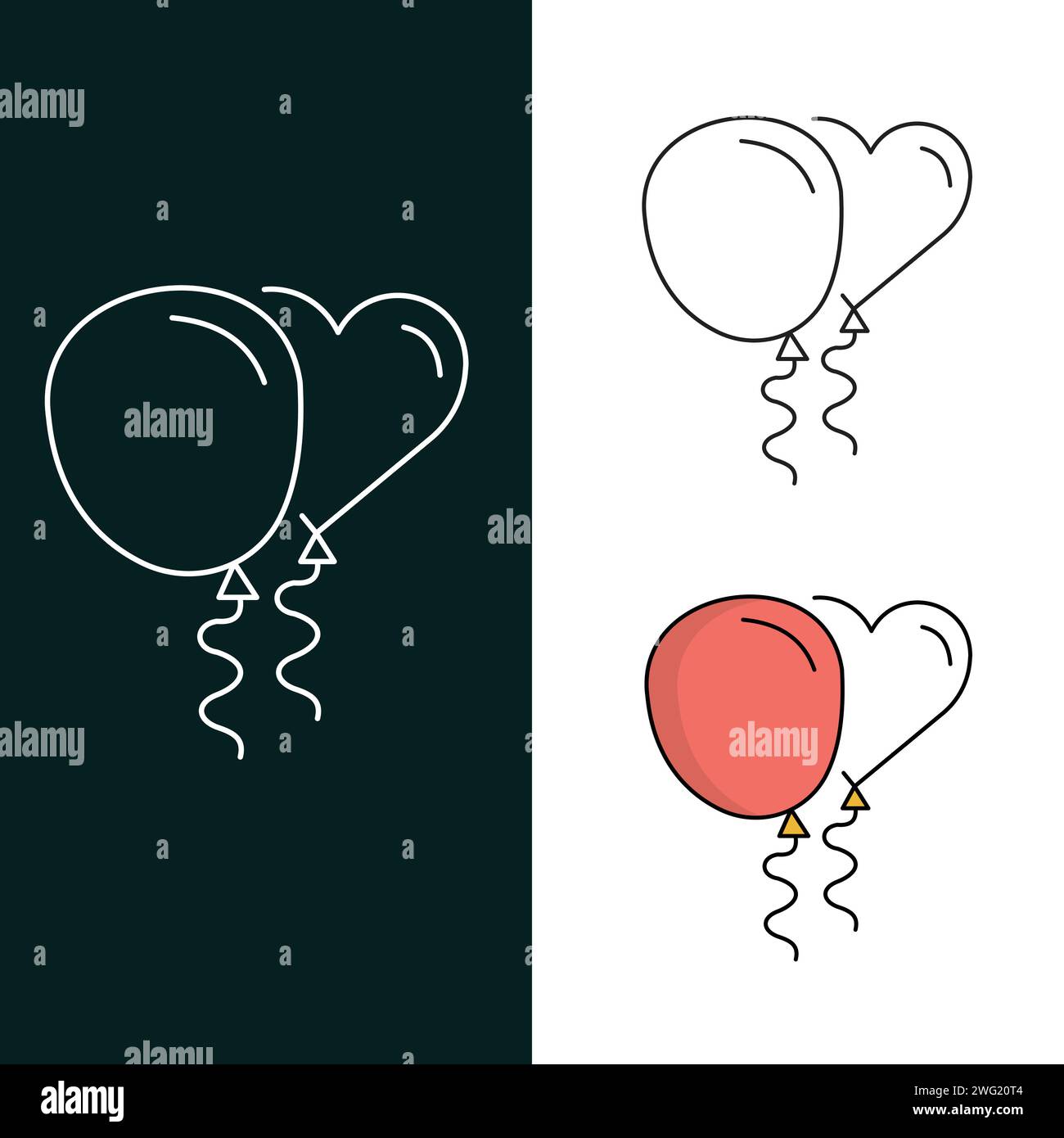 "Balloons Vector Icon Design" Stock Vector