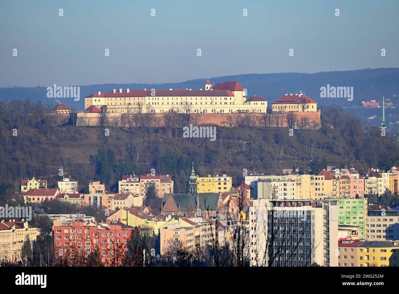 City Brno - Czech Republic - Europe. Spilberk - beautiful old castle and fortress forming the dominant of the city of Brno. Stock Photo