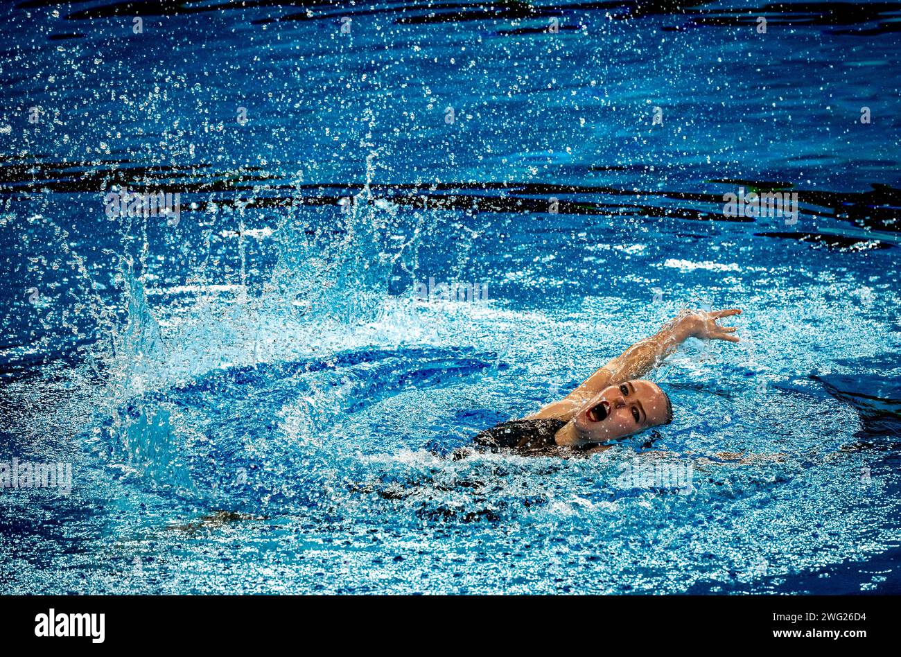 Pinja Kekki of Finland competes in the artistic swimming solo technical ...