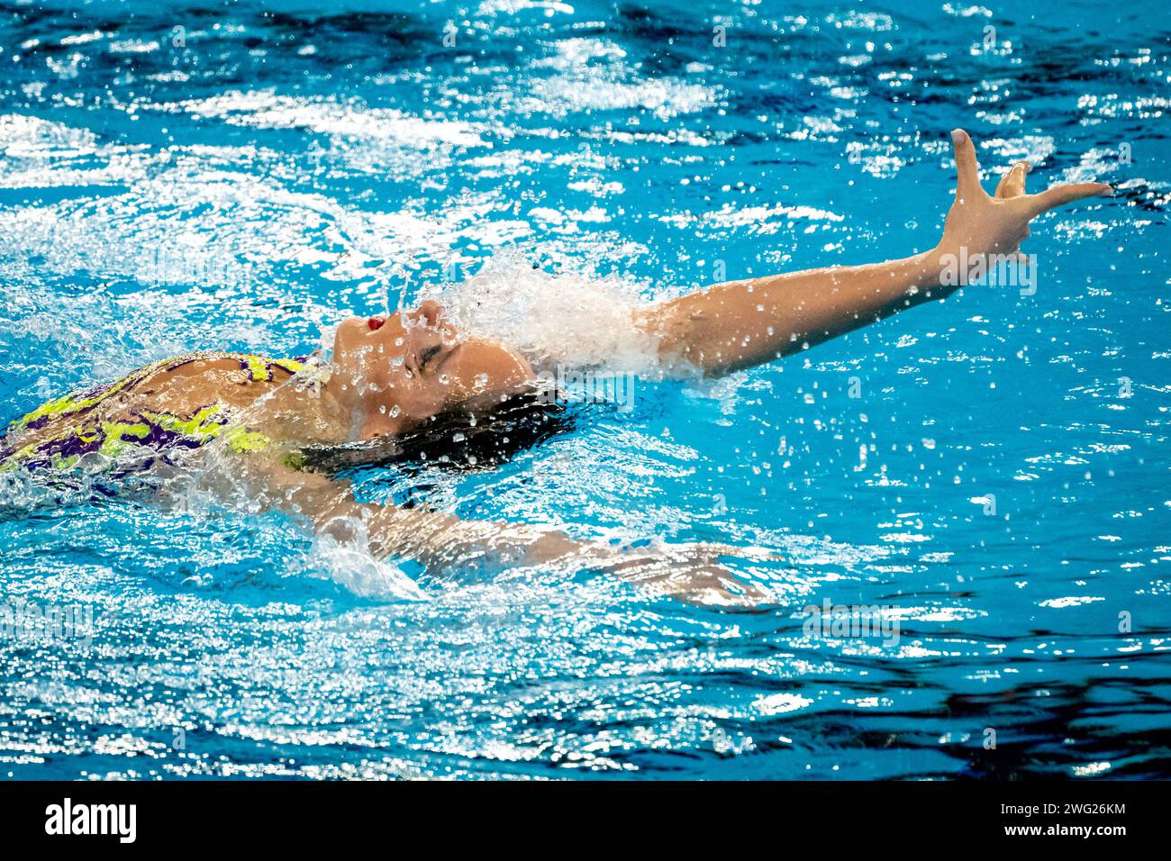 Susanna Pedotti of Italy competes in the artistic swimming solo ...