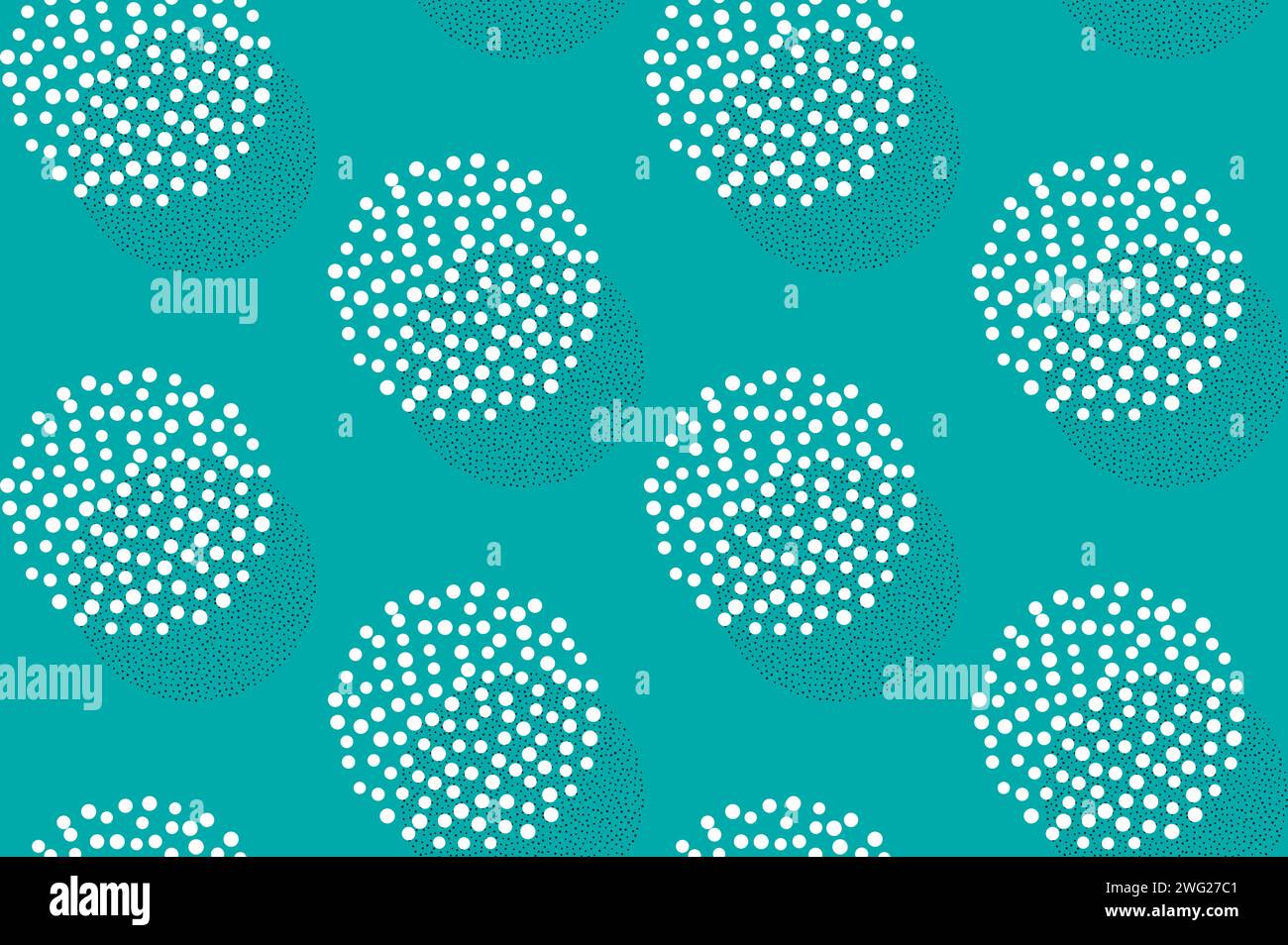 Dotwork circles seamless pattern background. Noise stipple dots texture. Dotted vector Stock Vector