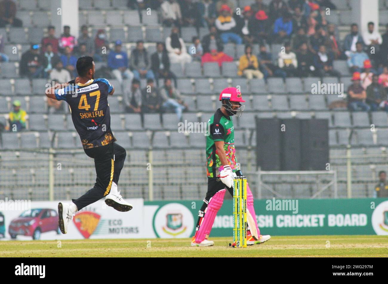 Sylhet, Bangladesh. 02nd February 2025. Bangladesh paceman SHORIFUL