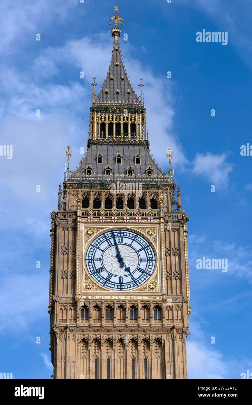 London's Big Ben clock tower Stock Photo