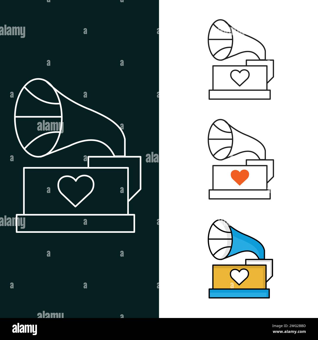 "Gramophone Vector illustration Icon Design" Stock Vector
