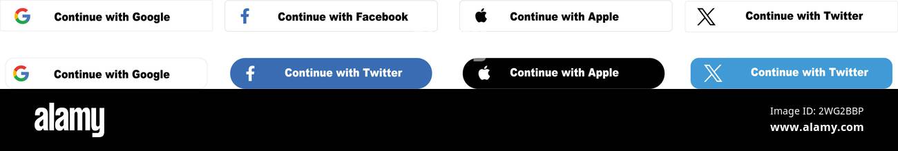 Set of buttons with realistic shadows Sign with Google, Sign with ...