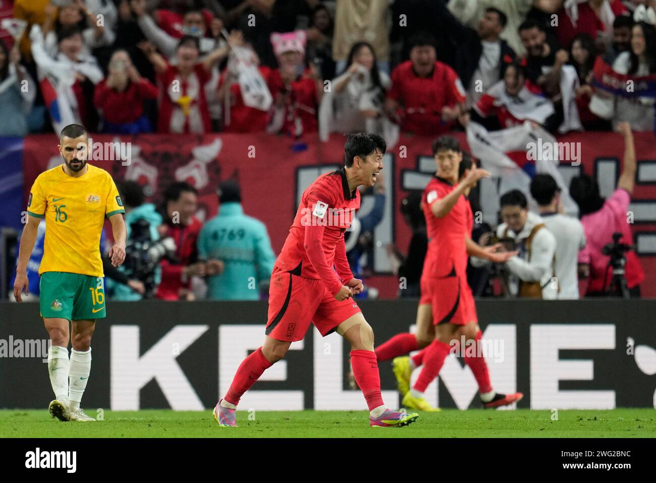 Hwang Rahi South Korea's Son Heung-min, centre, celebrates as Hwang Hee-chan ...