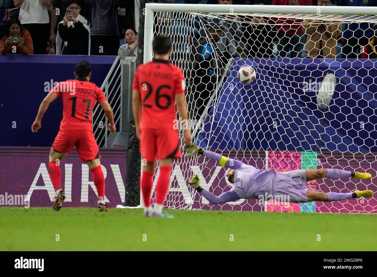 Hwang Rahi South Korea's Hwang Hee-chan, left, scores his side's first goal past ...