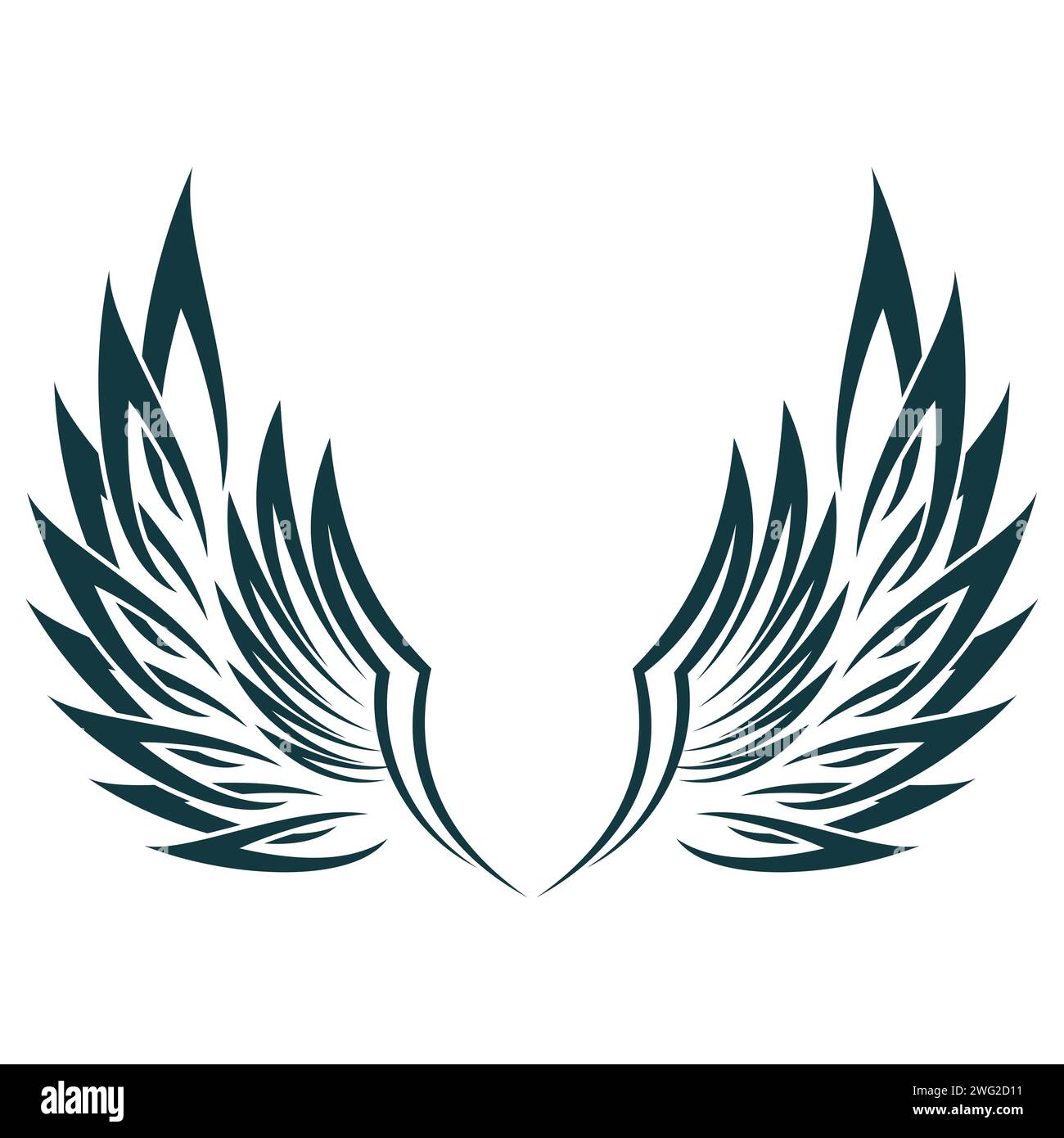 Bird wings vector logo concept illustration Stock Vector Image & Art ...