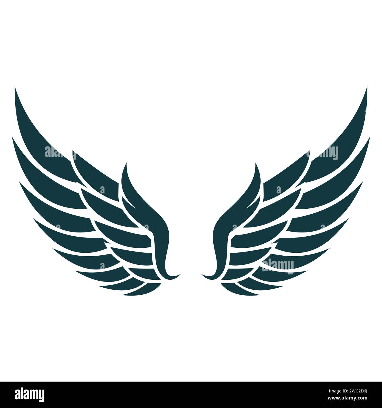 Bird wings vector logo concept illustration Stock Vector Image & Art ...