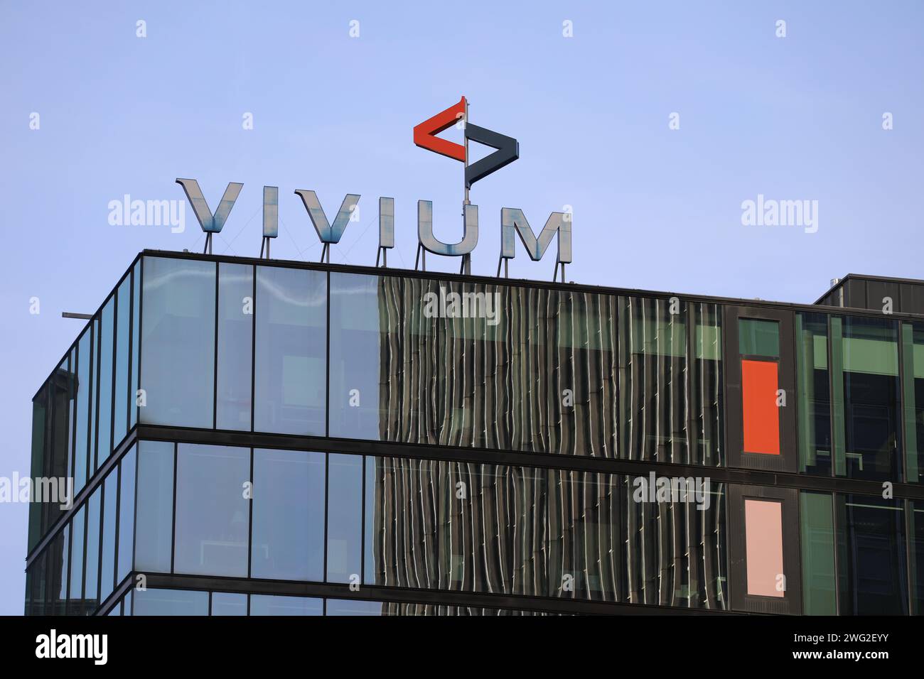 Headquarters of Vivium Insurance in Brussels Stock Photo
