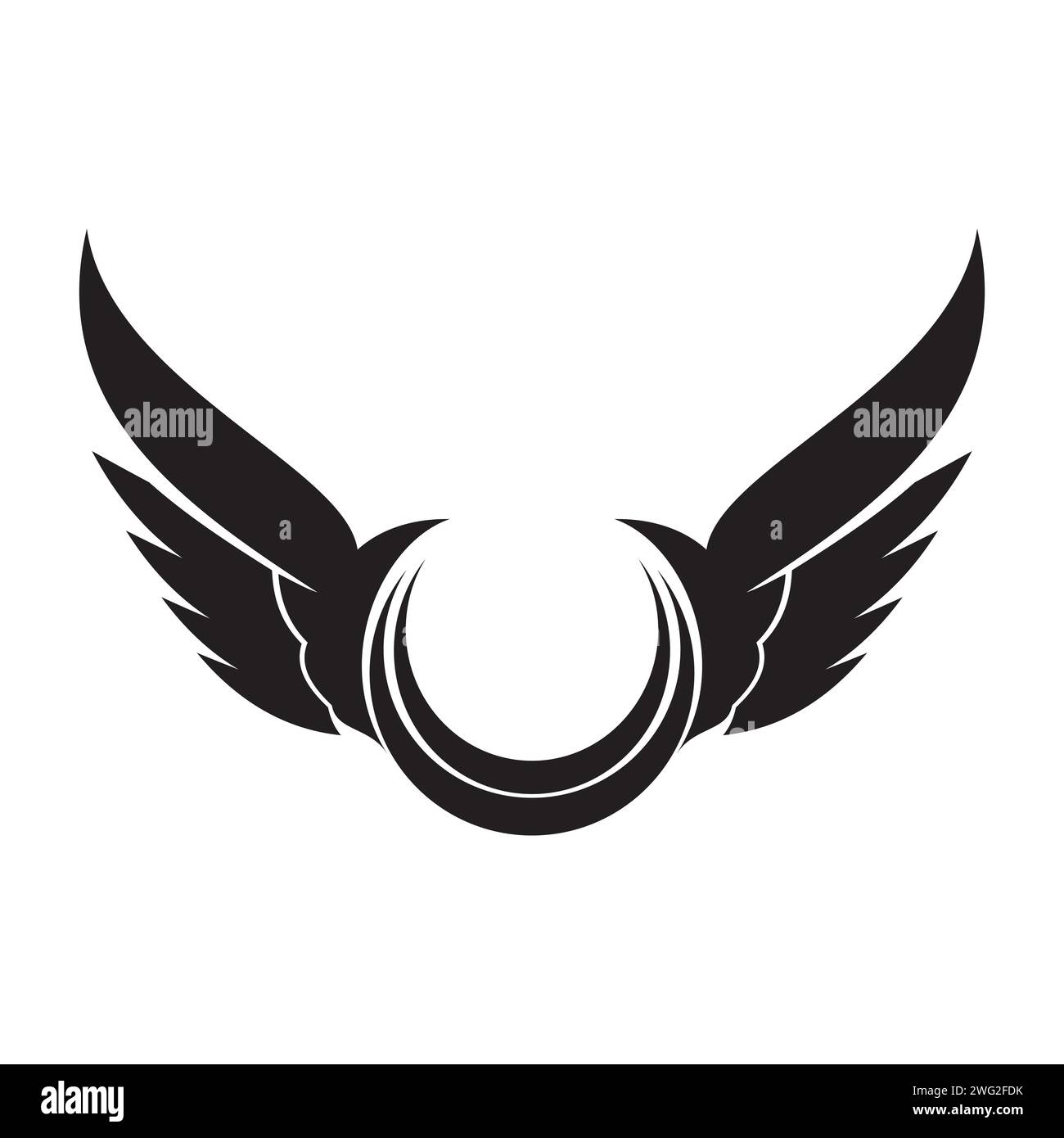 Bird wings vector logo concept illustration Stock Vector Image & Art ...