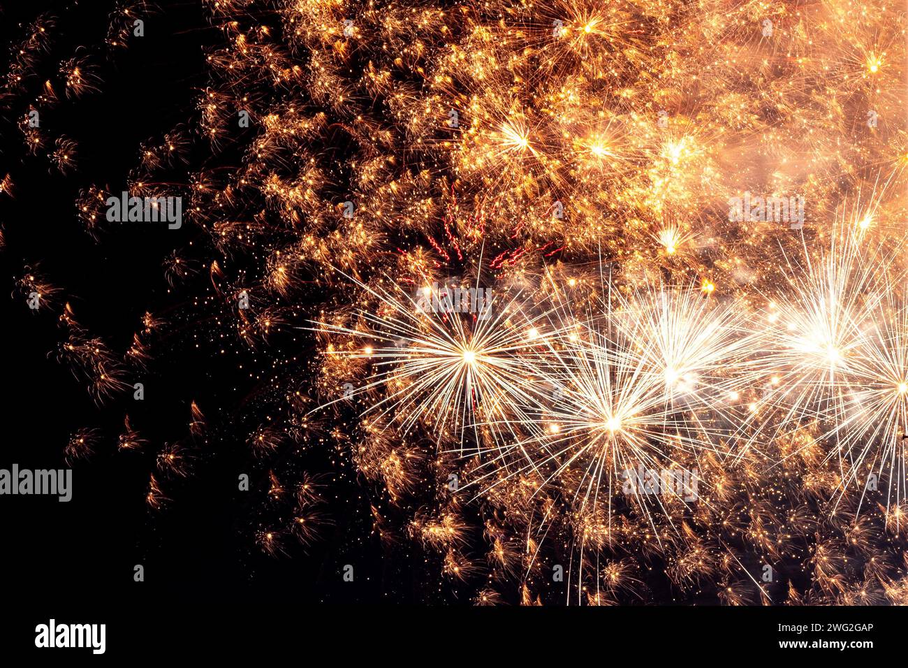New Year fireworks over a night sky, Bahrain 2024 Stock Photo - Alamy