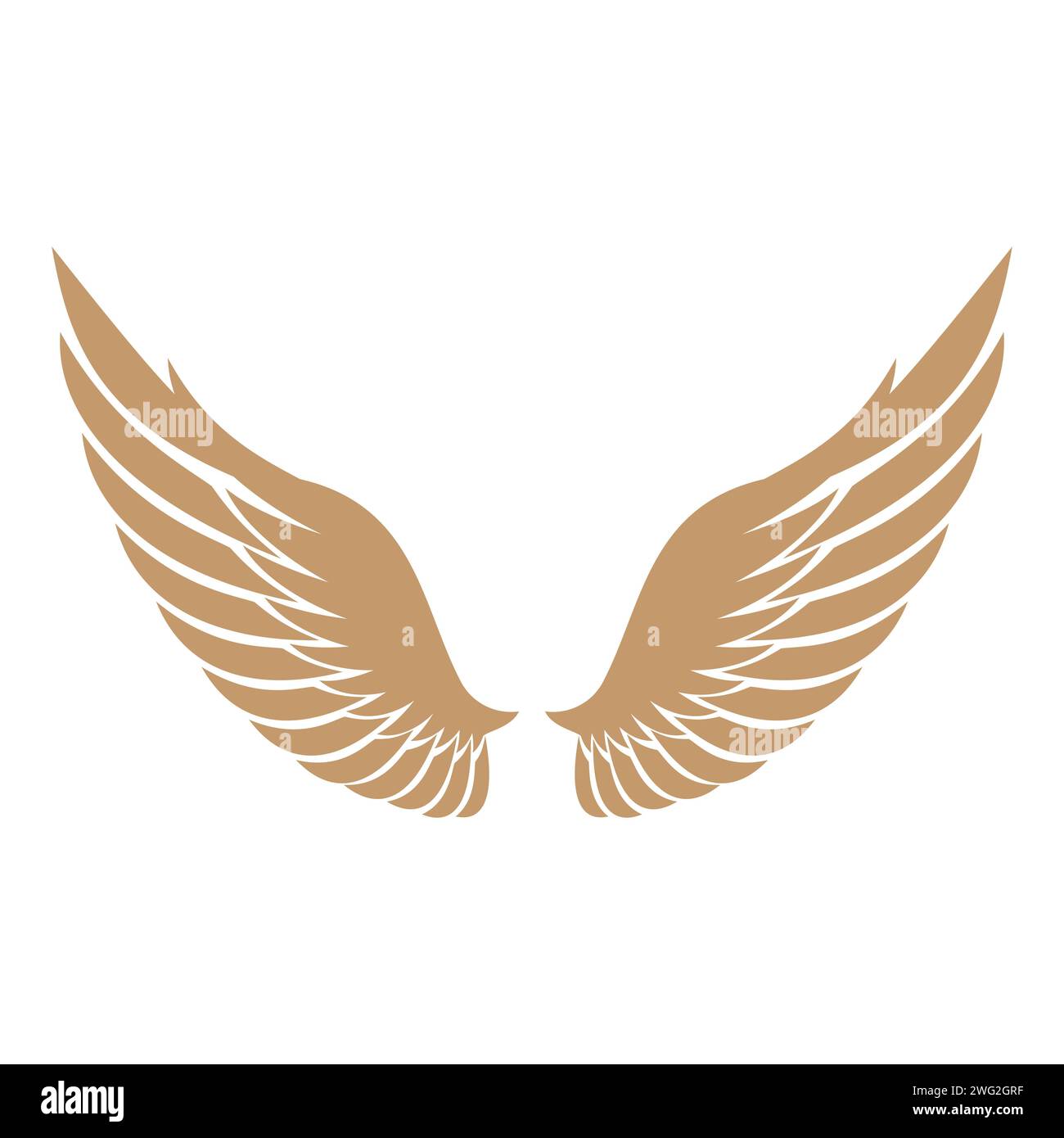 Bird wings vector logo concept illustration Stock Vector Image & Art ...