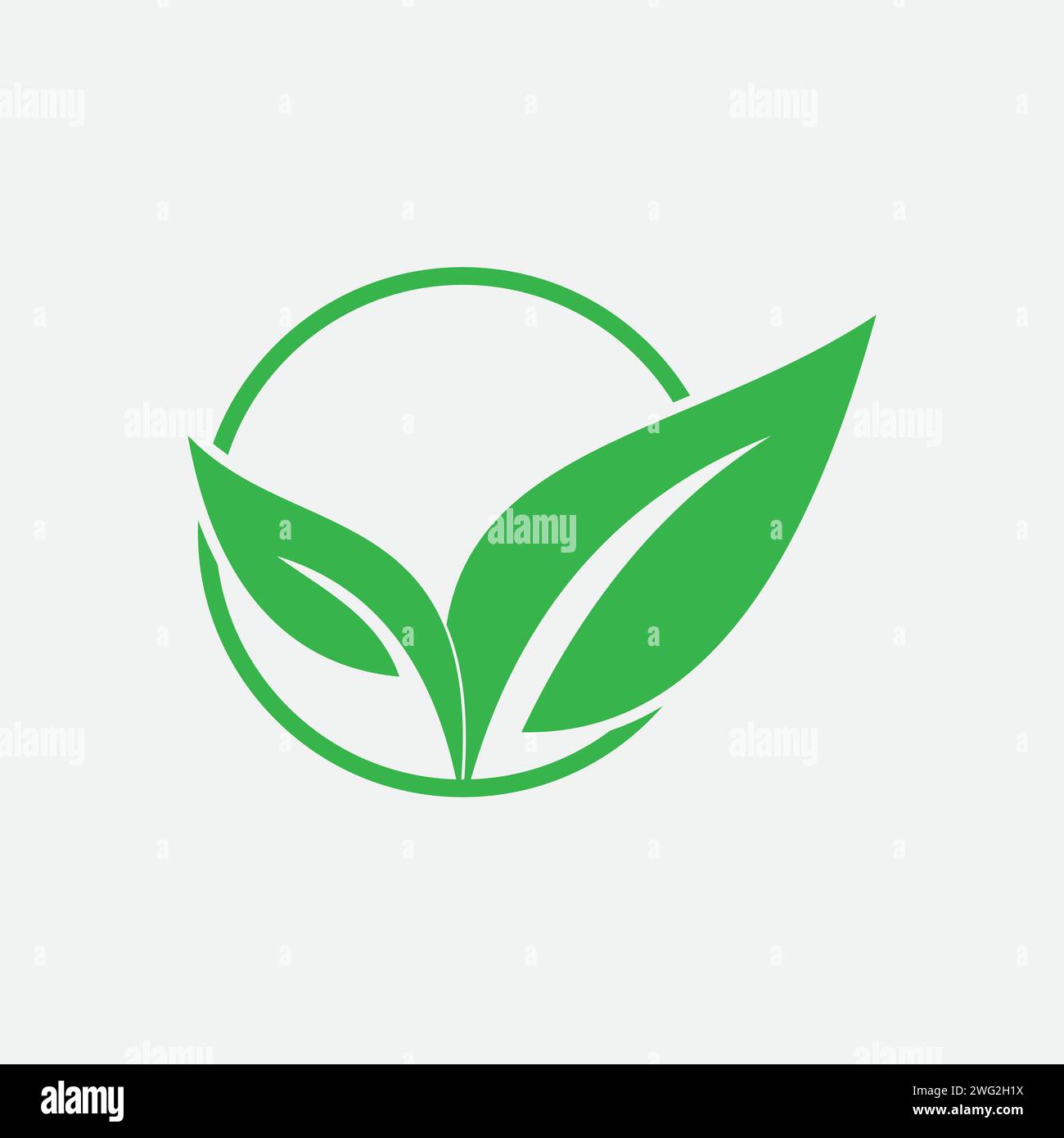 Green leaf vector logo concept illustration Stock Vector Image & Art ...