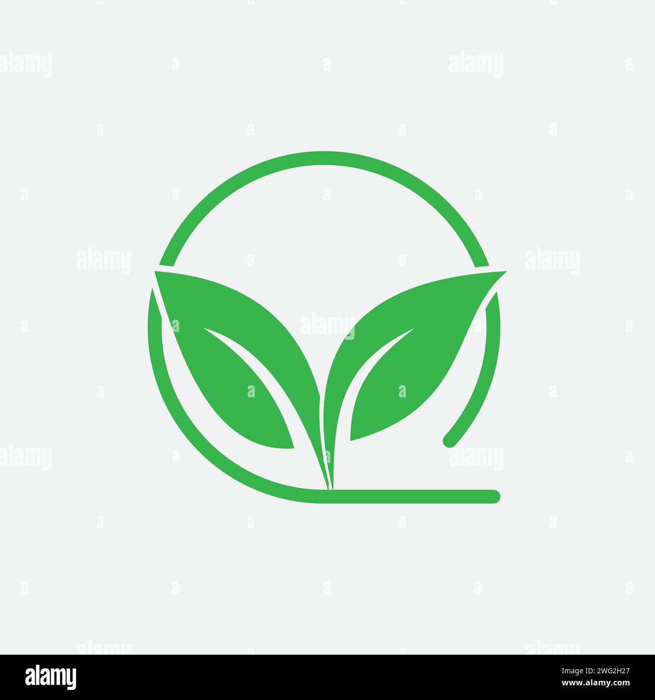 Green leaf vector logo concept illustration Stock Vector Image & Art ...