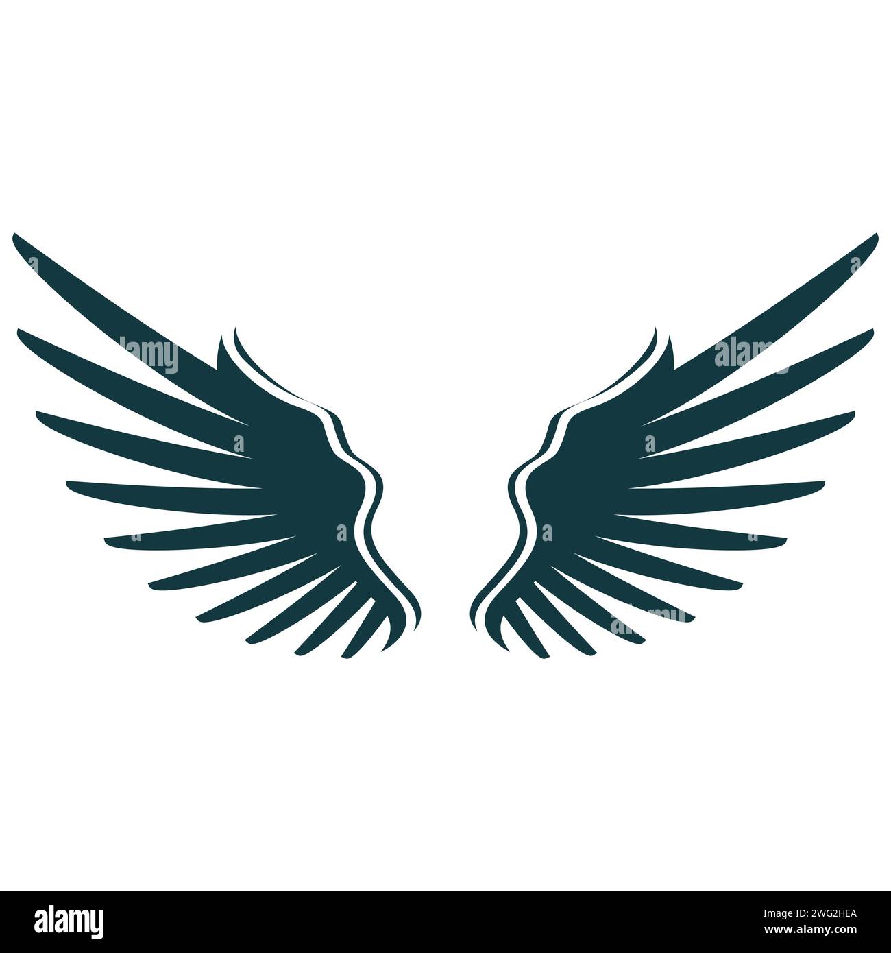 Bird wings vector logo concept illustration Stock Vector Image & Art ...