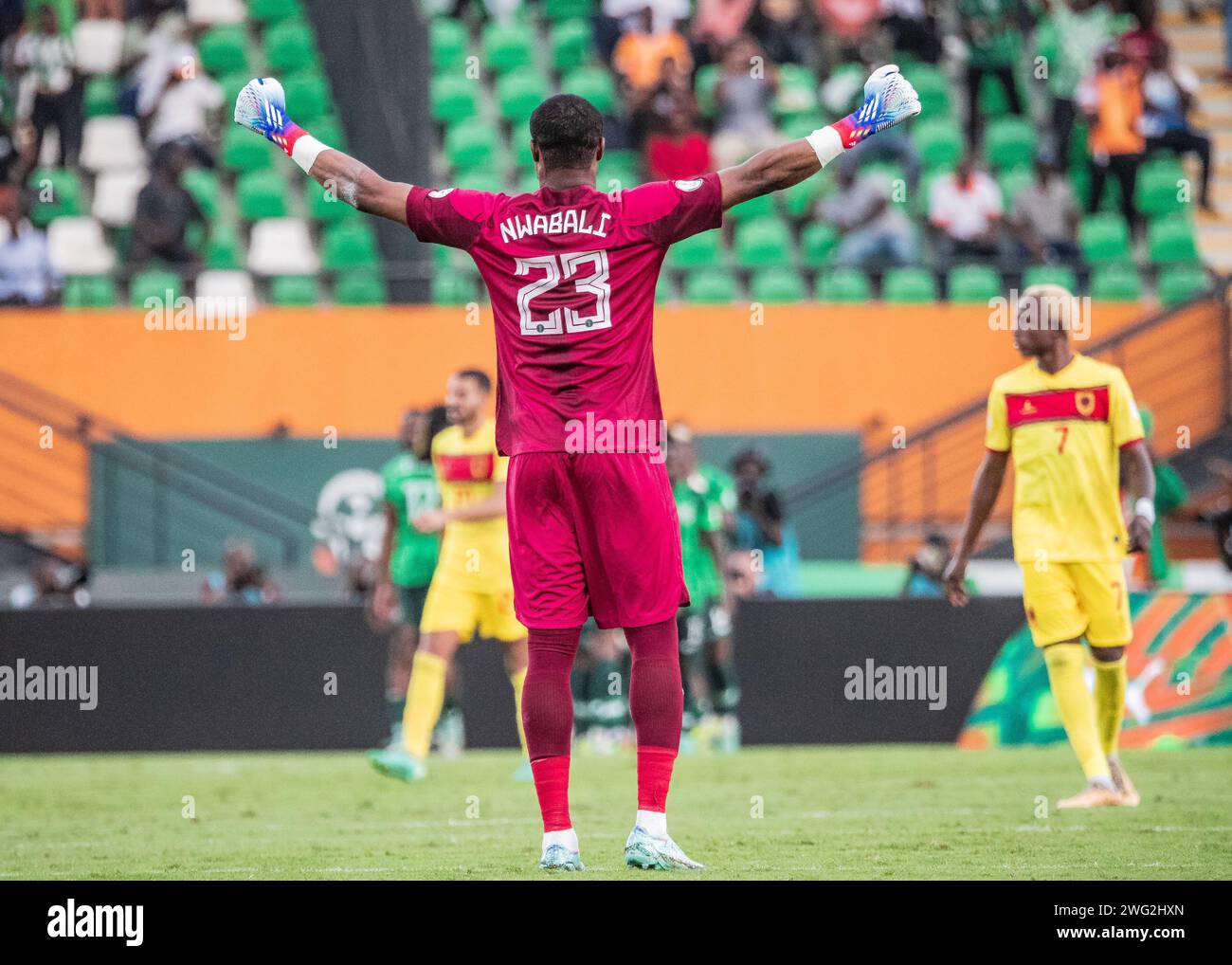 NIGERIA VS ANGOLA, FOOTBALL, AFRICAN CUP OF NATIONS, KNOCKOUT STAGE