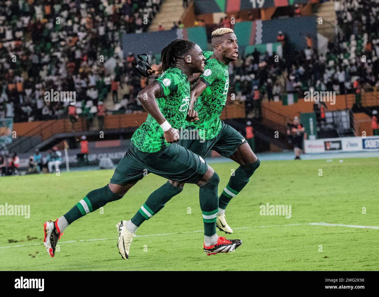 NIGERIA VS ANGOLA, FOOTBALL, AFRICAN CUP OF NATIONS, KNOCKOUT STAGE