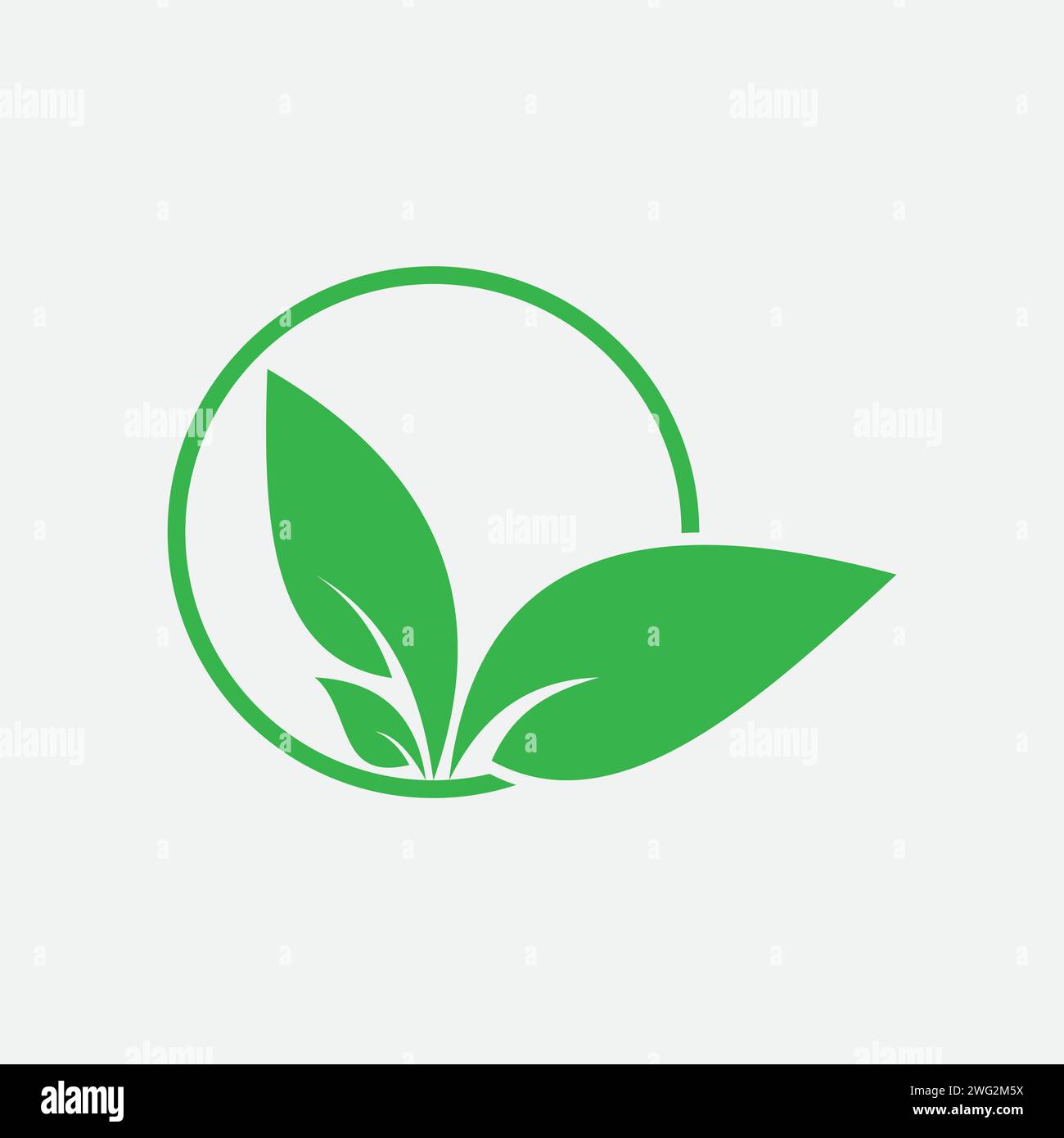Green leaf vector logo concept illustration Stock Vector Image & Art ...