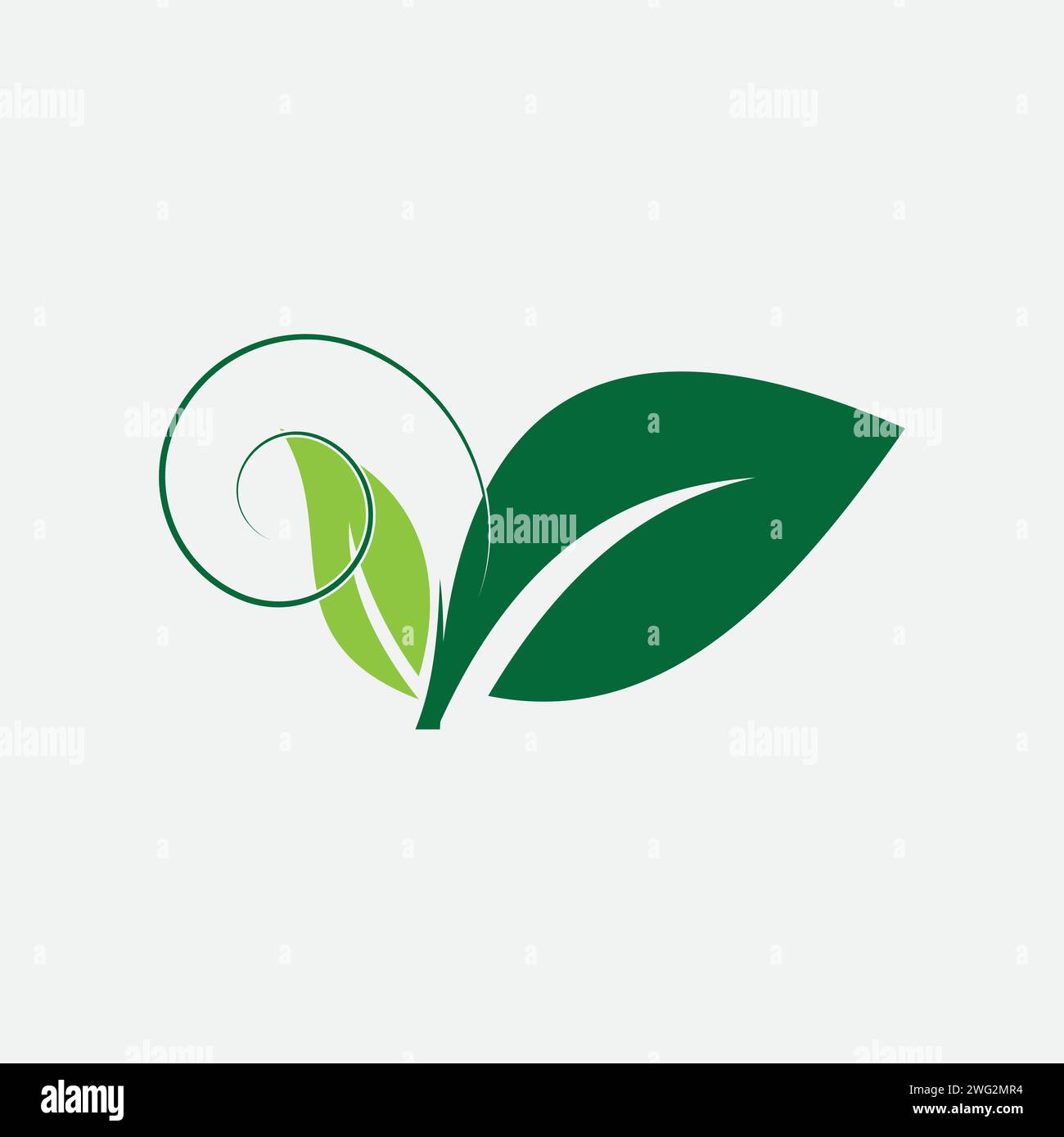 Green leaf vector logo concept illustration Stock Vector Image & Art ...