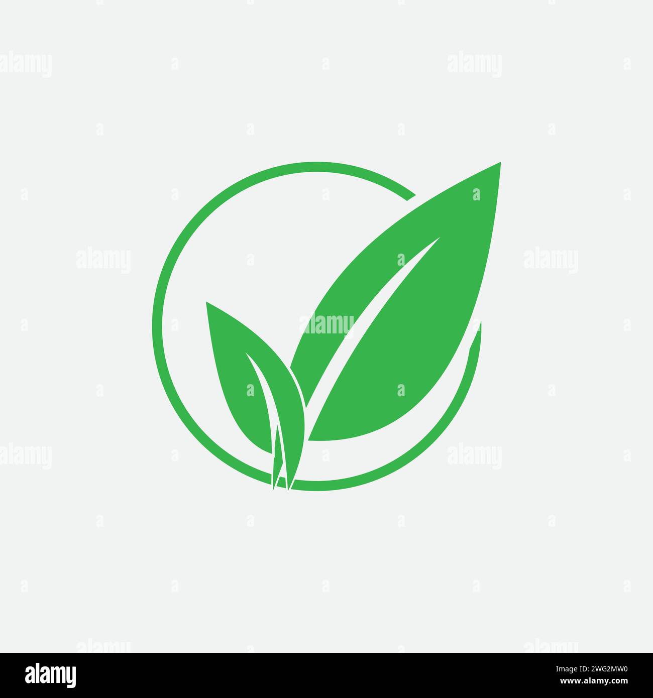 Green leaf vector logo concept illustration Stock Vector Image & Art ...