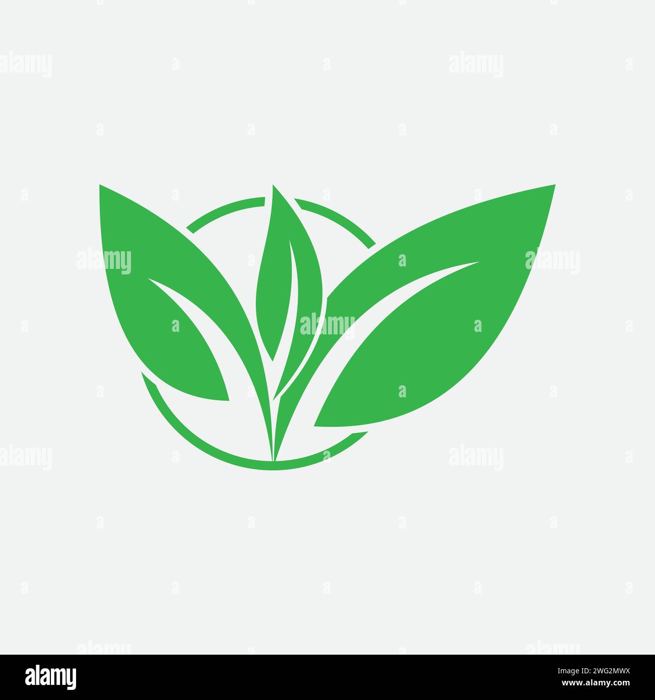 Green leaf vector logo concept illustration Stock Vector Image & Art ...