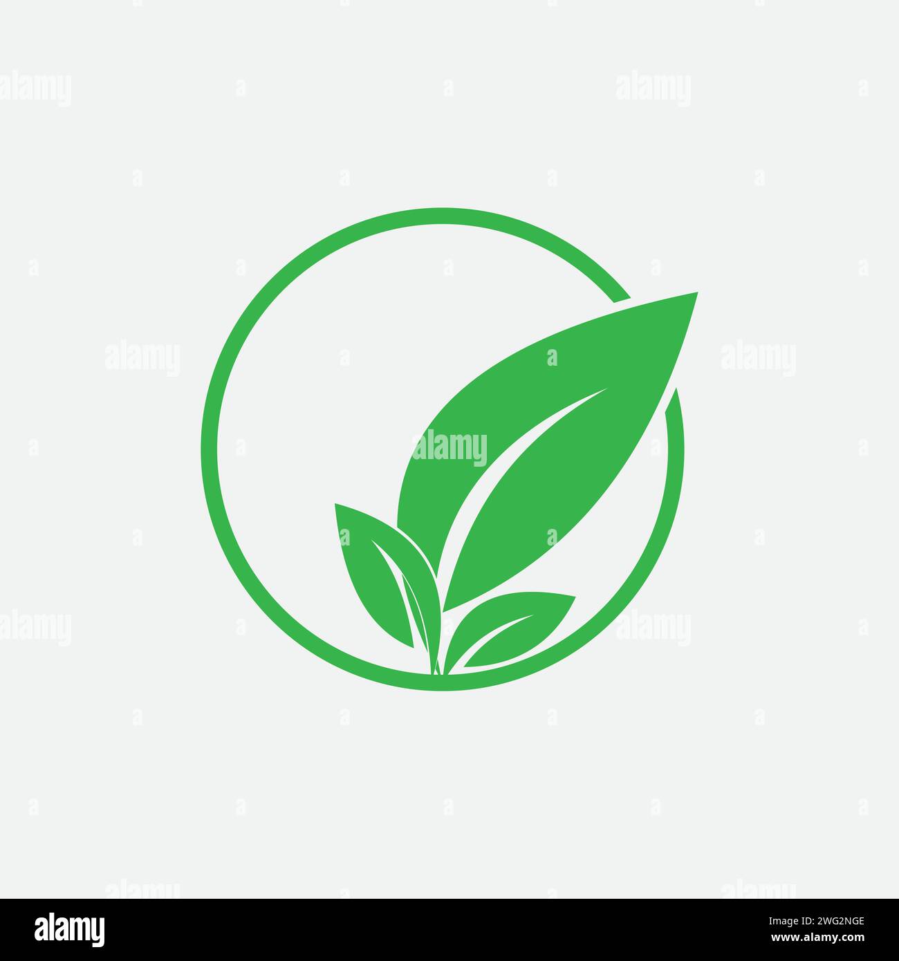 Green leaf vector logo concept illustration Stock Vector Image & Art ...