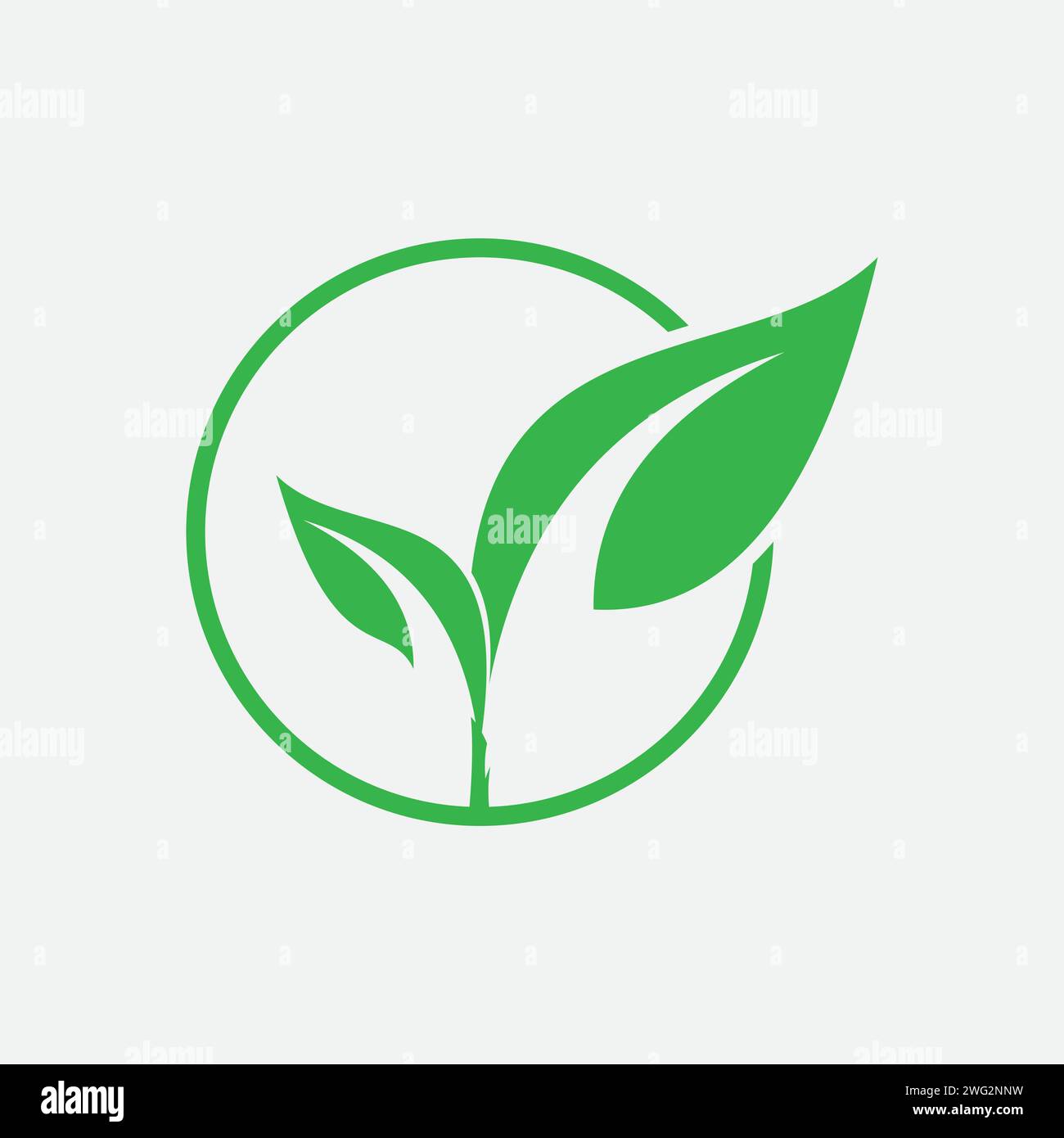 Green leaf vector logo concept illustration Stock Vector Image & Art ...