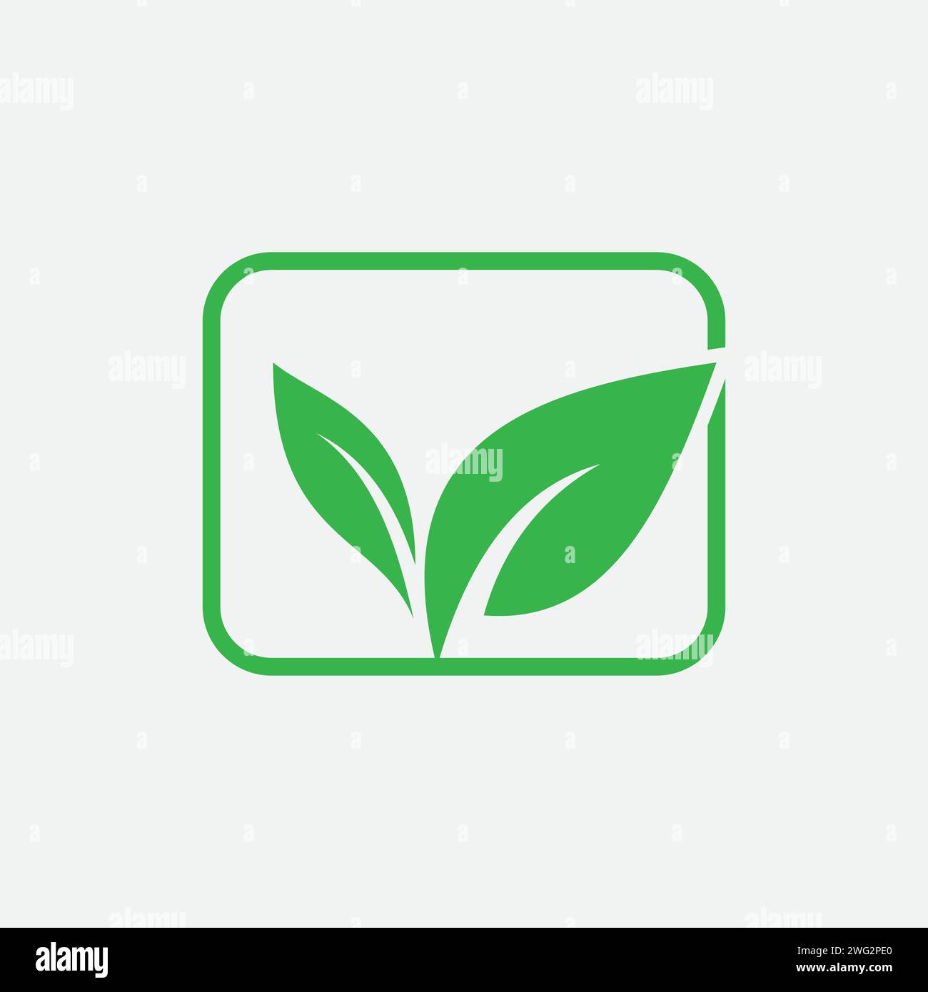 Green leaf vector logo concept illustration Stock Vector Image & Art ...