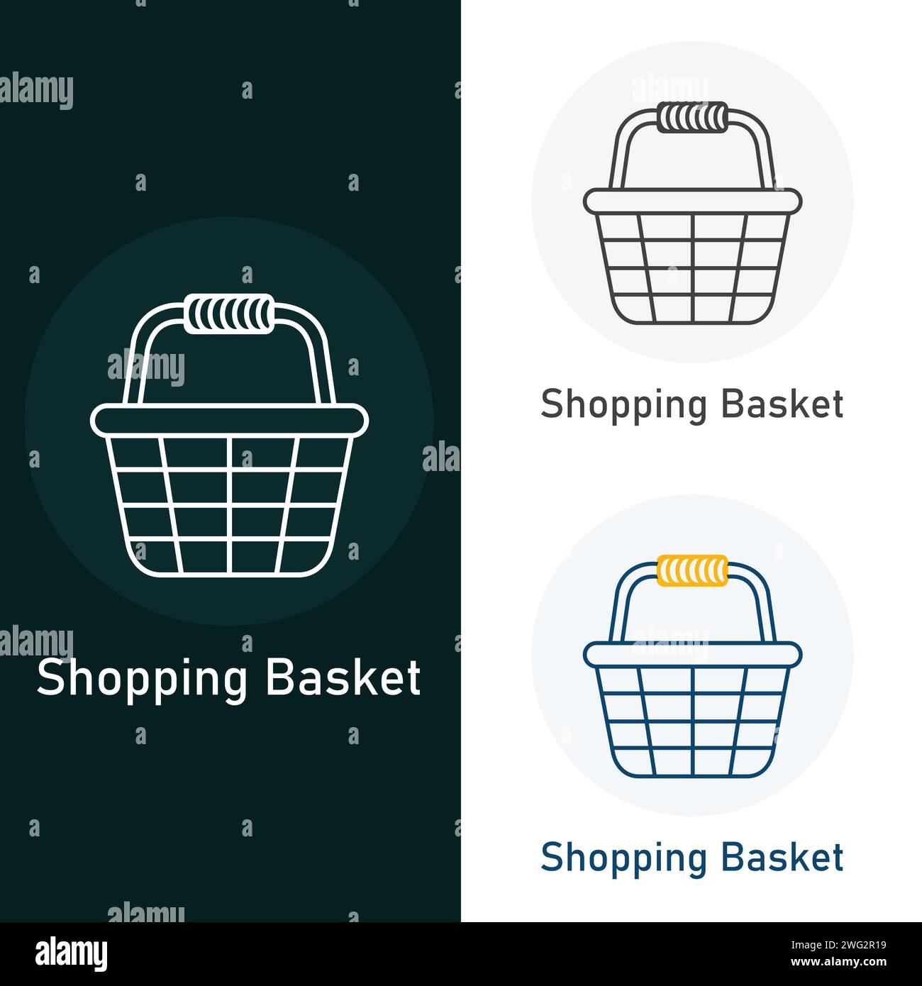 Shopping Basket Vector Illustration Icon Design Stock Vector