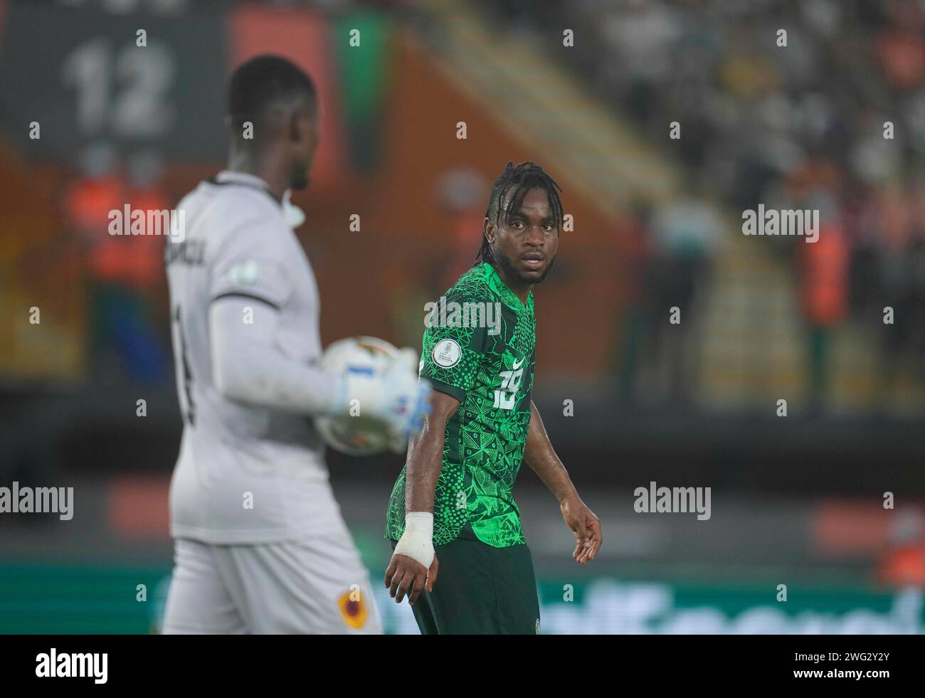 February 02 2024 Ademola Olajide Lookman Nigeria Looks On During A